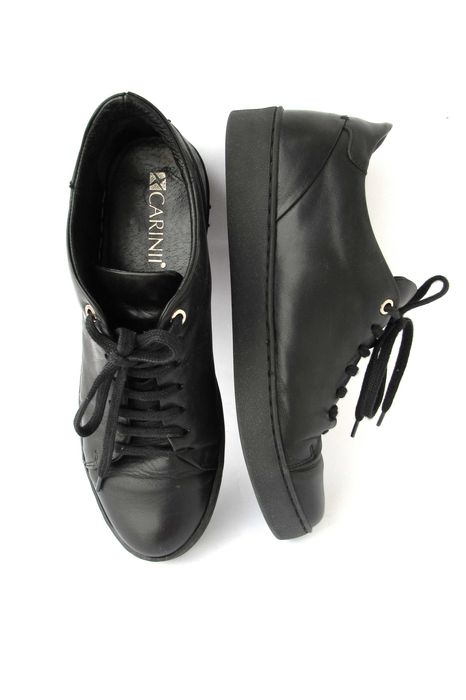 Carinii czarne sneakersy z naturalnej skóry r. 40
