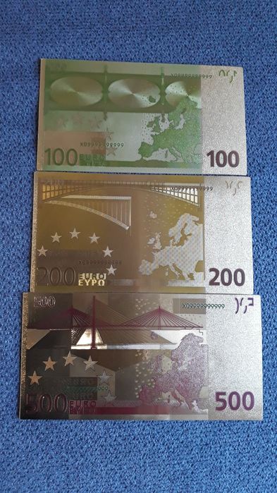 Notas de Euros  em pvc (portes incluídos em correio registado.