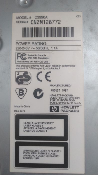 Платы лазерного принтера Hewlett Packard 6L