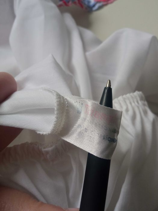 Biała lekka piżama długie spodnie r 40/42