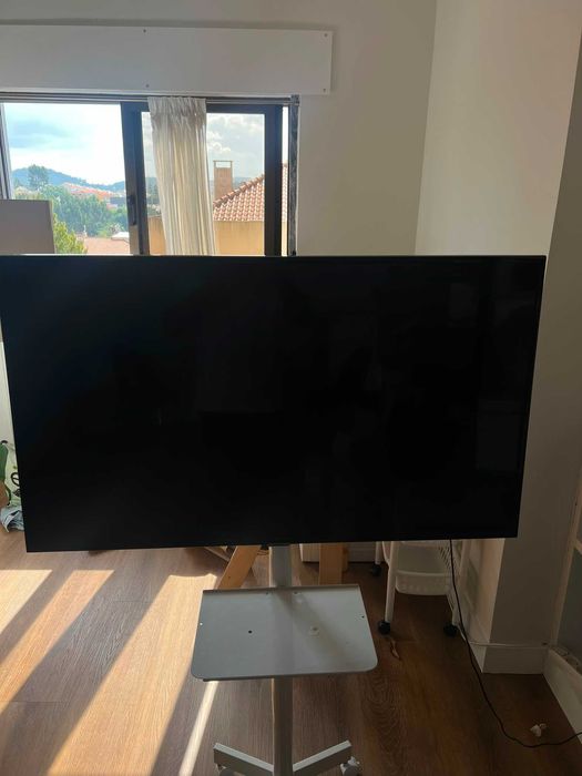 TV 43 LG + Suporte com rodas (ecrã queimado)