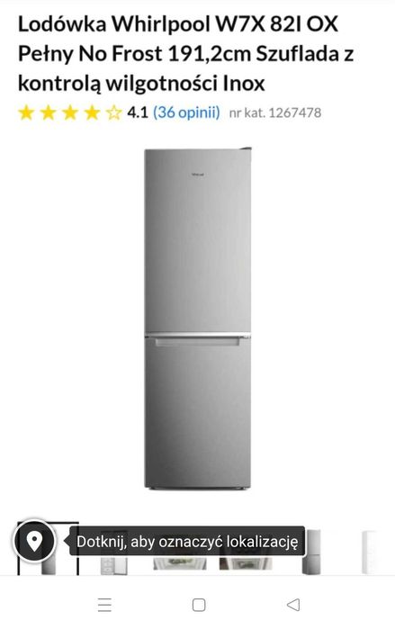 Lodówka Whirlpool no Frost
