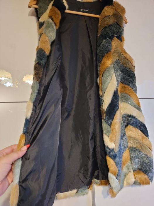 Futro print jesienny