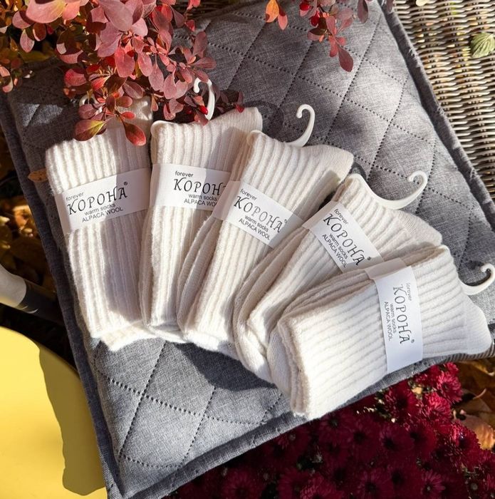 Ціна 65грн/пару, Під Уги‼️Шкарпетки КОРОНА, шерсть альпаки