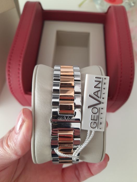 Relógio dourado e prateado "GeoVani"