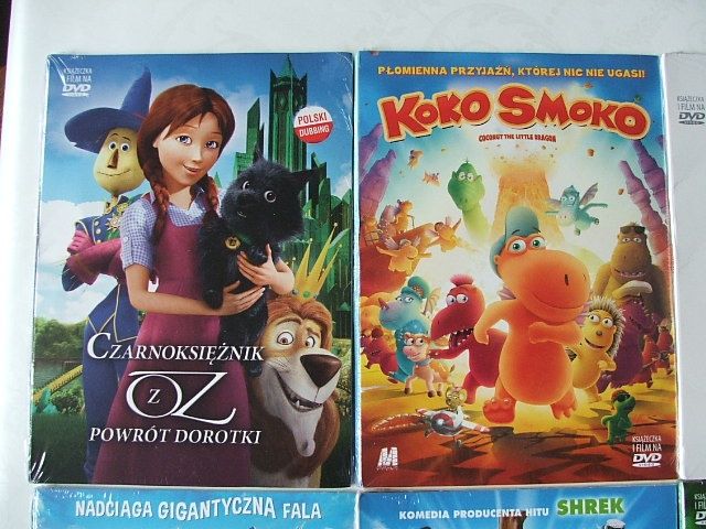 Bajki, SAwa, Koko, Czarnoksiężnik z OZ, Baranek Shaun fil, bajka, dvd