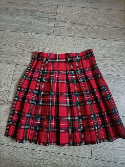Spódniczka damska plisowana w kratę (rozmiar XS) EDAN