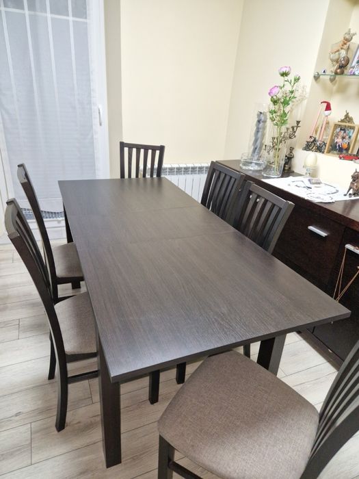 Stół rozkładany+6krzeseł