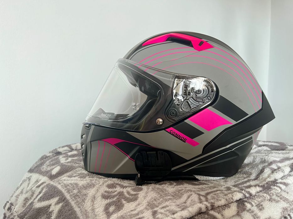 Kask Airoh Connor Achieve Pink Matt Rozm S 55-56 cm, interkom