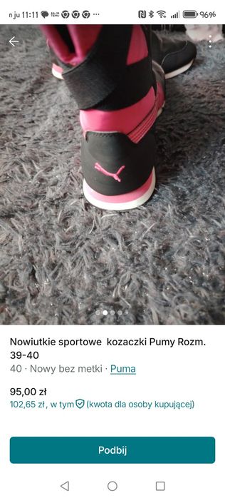 Eleganckie  kozaczki pumy