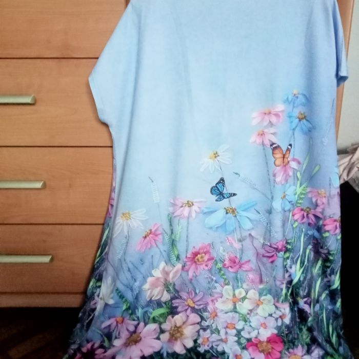 Sukienka duża, kolorowa,w kwiaty 4XL