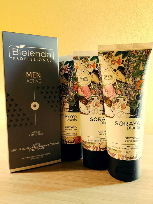 zestaw Bielenda Men Active + 3 kremy do rąk