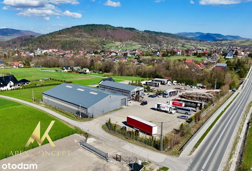 Połowa hali magazynowo-produkcyjnej przy DK 28, gm. Tymbark