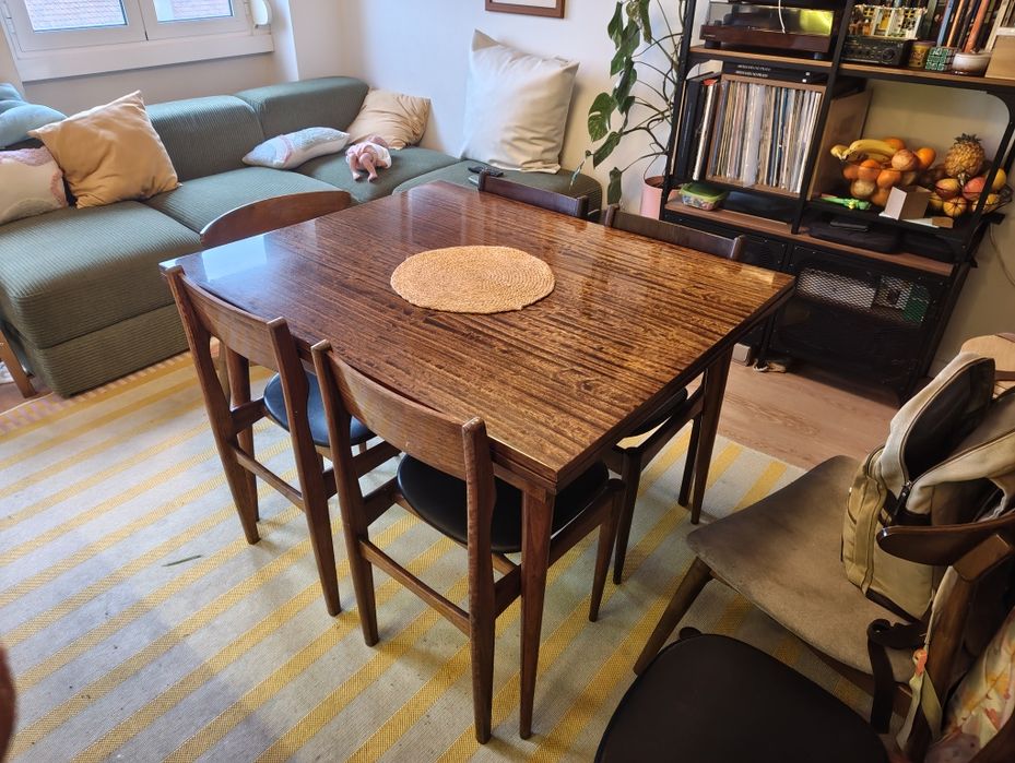 Mesa Olaio Vintage pés de palito extensível