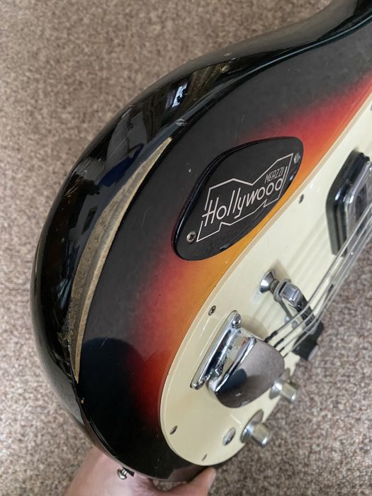 Бас гітара Meazzi Hollywood Tiger Bass guitar 1965 sunburst