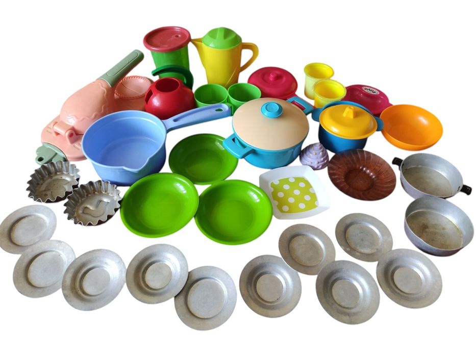 Набір кухаря посуду овочі та фрукти