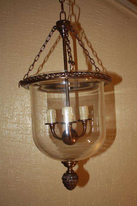 Candeeiro em bronze com 3 velas