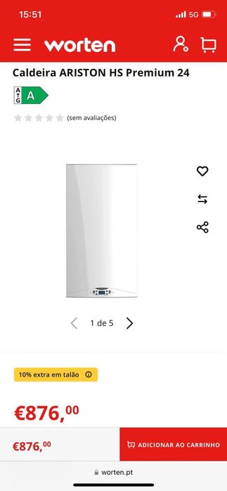 Caldeira ARISTON HS Premium 24 (classe A) Novo
