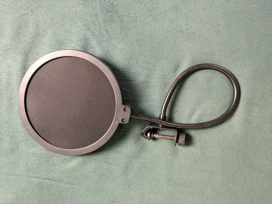 Filtr Pop do Mikrofonu, Osłona, Filter, Okrągły, 15 cm, giętkie ramię