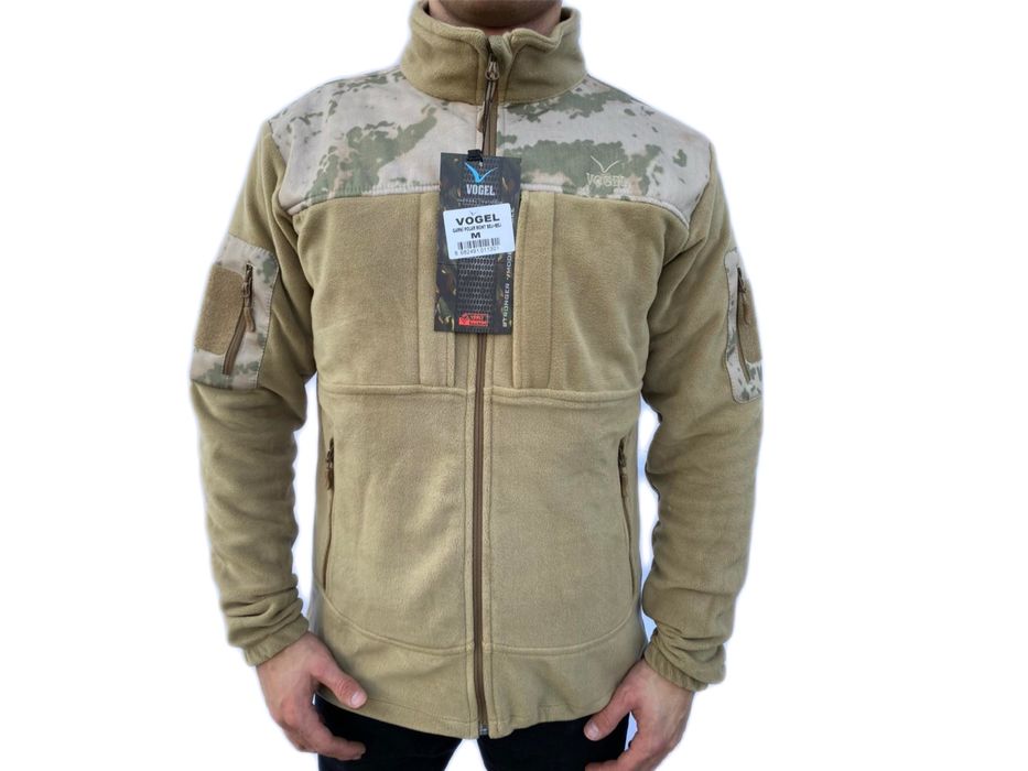 Фліска Vogel з SoftShell (Туреччина) M L XL , флісова куртка  кофта койот чоловіча тактична
