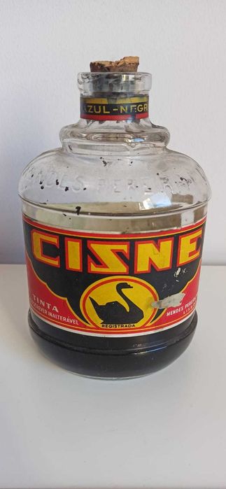 Tinteiro CISNE Azul-Negro Antigo