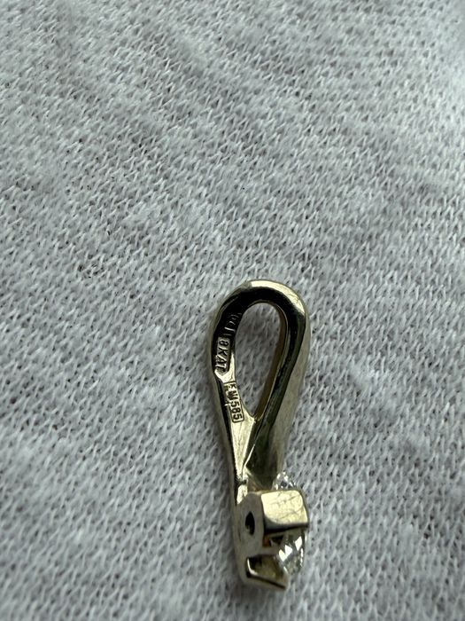 Підвіска біле золото 585 та діамантом 0,18 ct. Кулон золото бриллиант