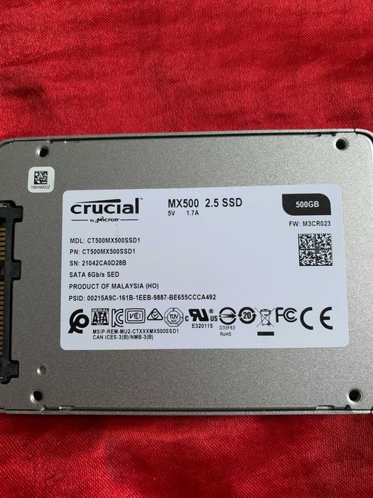 CRUCIAL MX500 500GB  Читайте  Опис
