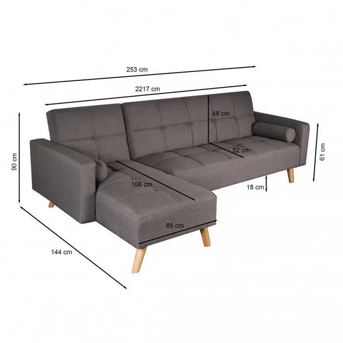 Sófa-cama com chaise long
