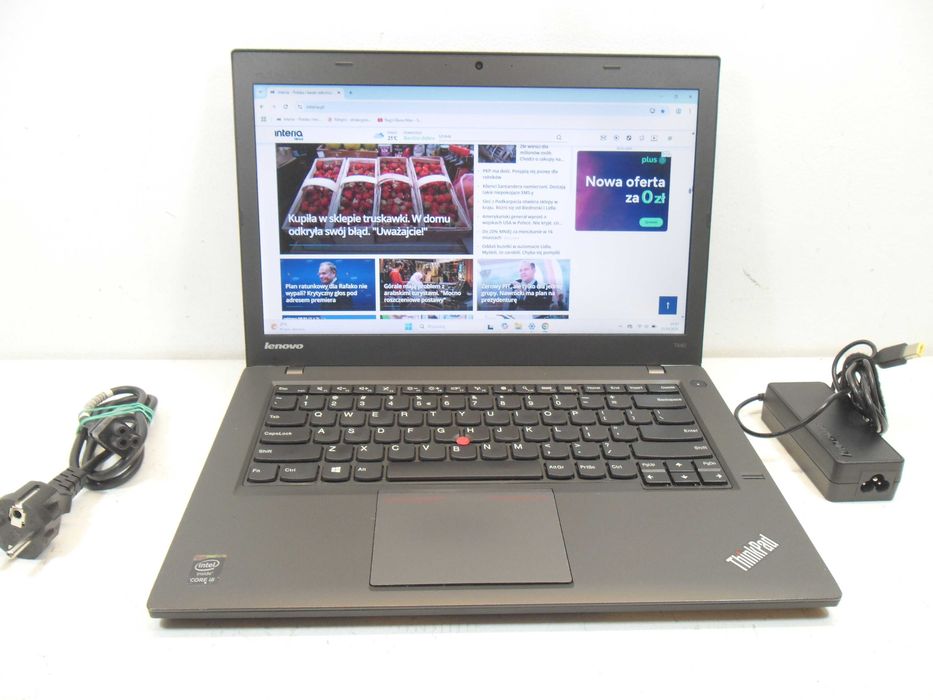 Laptop Lenovo Thinkpad T450 stan BDB Gwarancja ROK i5/16GB/SSD/W1 FV23