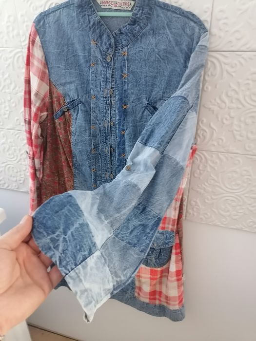 Szmizjerka  patchworkowa xl jeans