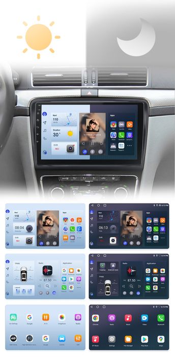 Rádio Android Skoda Superb 2 2008 a 2015 CARPLAY GPS wifi BT NOVO