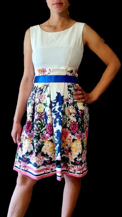 Nowa włoska sukienka Pala D'Oro S kontrafałda