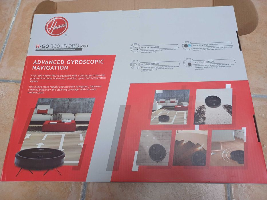 Aspirador Robô HOOVER H-Go 300 Hydro HGO320H 011 - Novo