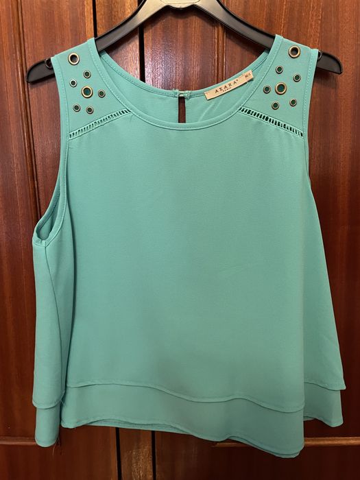 Blusa verde de senhora tamanho M/L