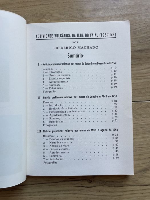 Livro Actividade Vulcânica do Faial 1957 - 67