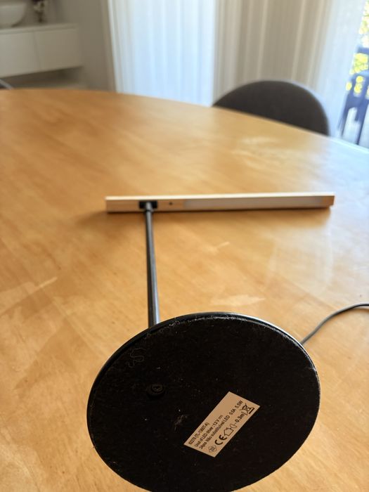 Candeeiro de secretaria com base em ferro