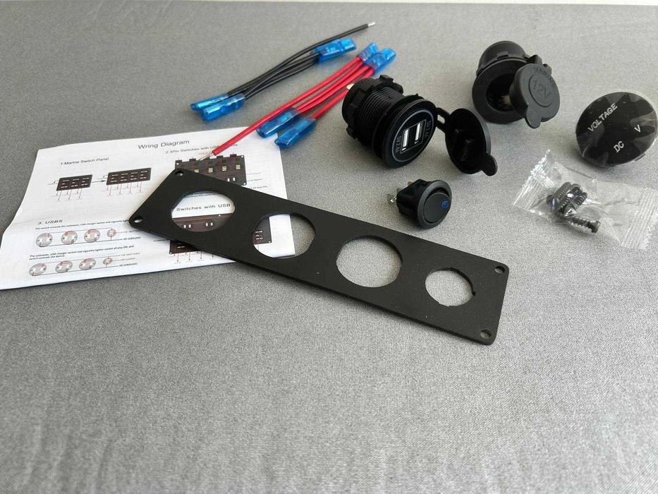 Painel de interruptores para carro e barco à prova d'água com led 12v