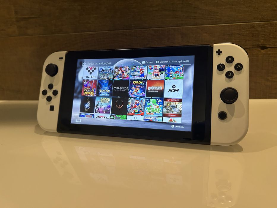 Nintendo Switch Desbloqueada 256Gb + 30 jogos completa