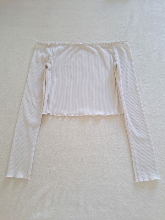 Hiszpanka Biała Bluzka HM S