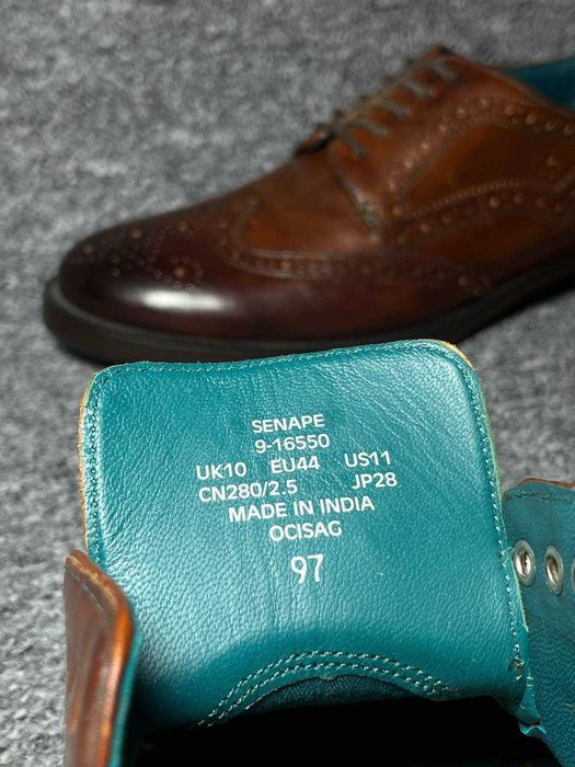 Чоловічі броги туфлі челсі TED BAKER Senape Leather Wingtip 44(28см)