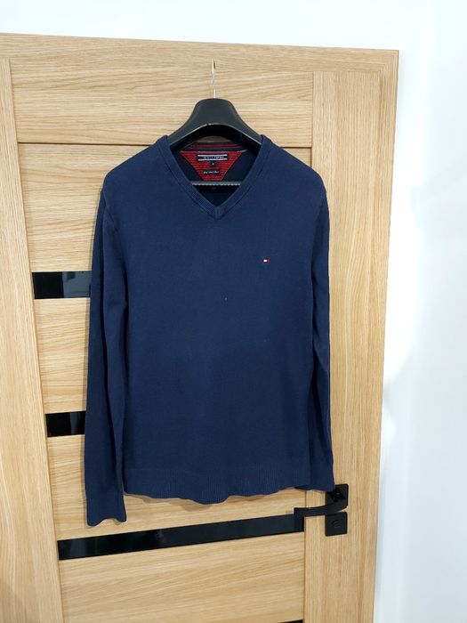 Granatowy sweterek roz M Tommy Hilfiger M Prima Cotton Cashmere