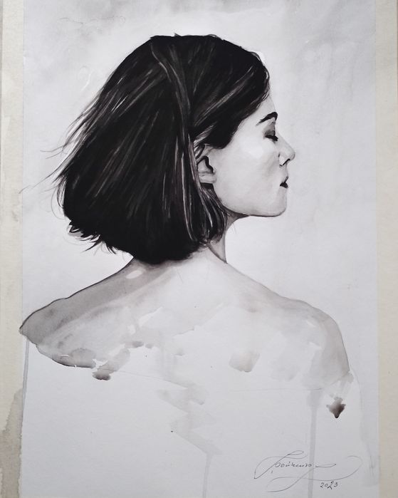 Портрет аквареллю, акварель