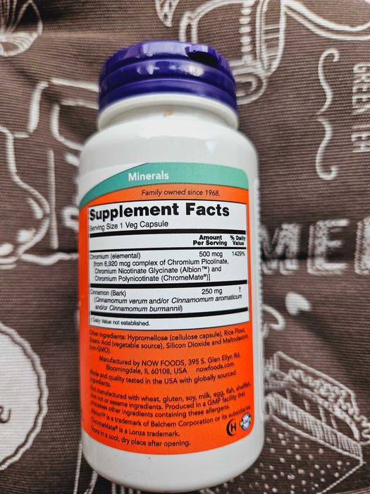 Now Foods Хром пиколинат Tri Chromium GTF 200 мкг піколінат хелат