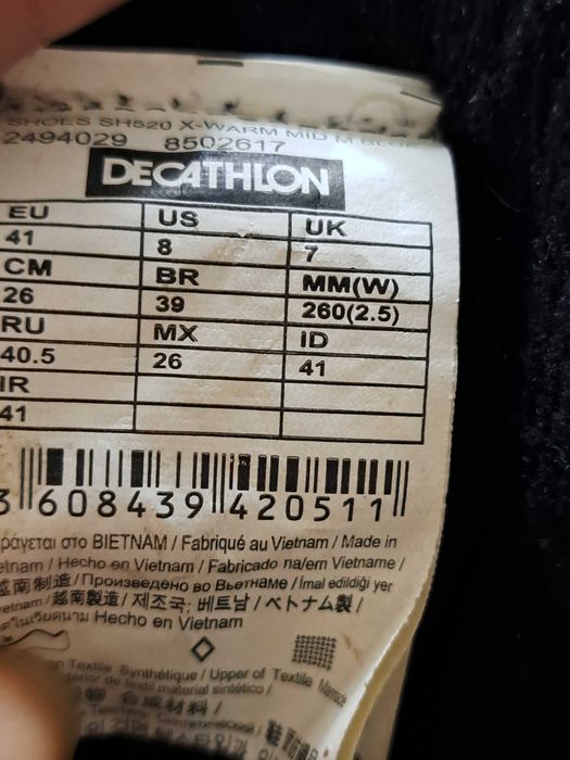 Buty trekkingowe Quechua Sh520 X Warm Mid Blue, rozmiar 41