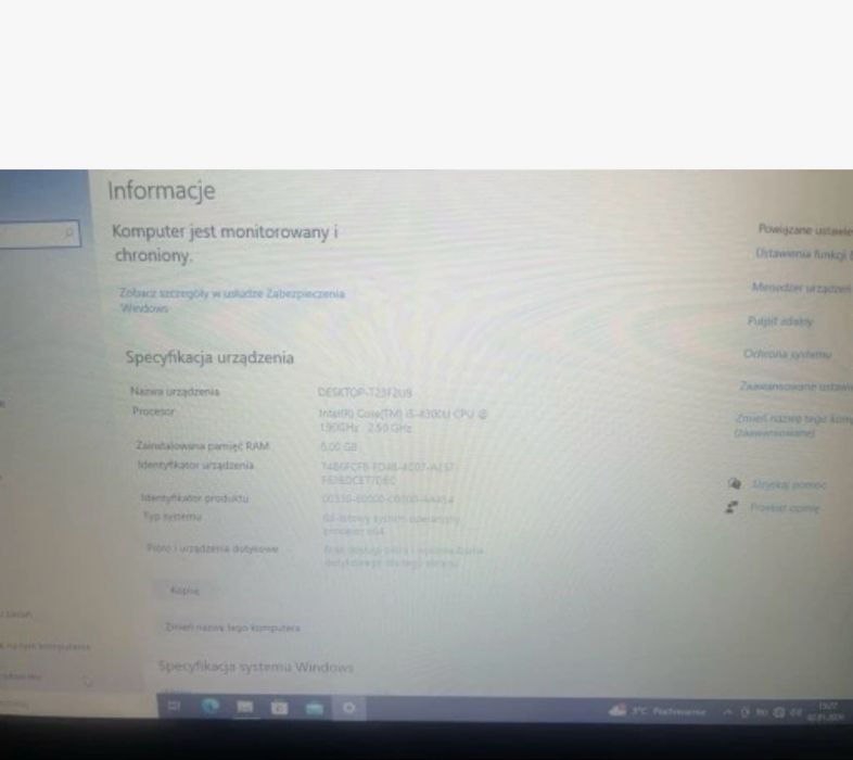 Używany sprawny laptop DELL LATITUDE E7280 działa z zasilaczem