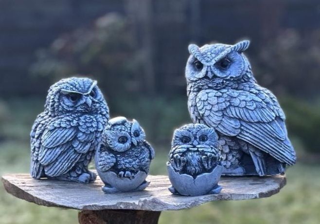 Бетонний декор, декор саду, водойми, пташка