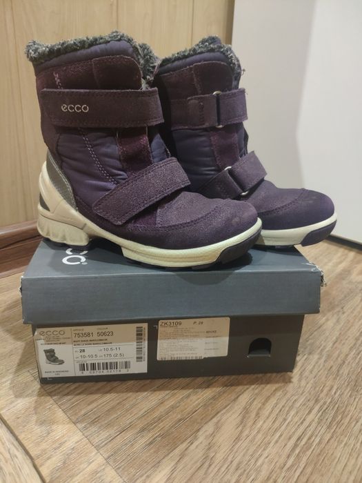 Зимние Ботинки сапоги Экко Ecco