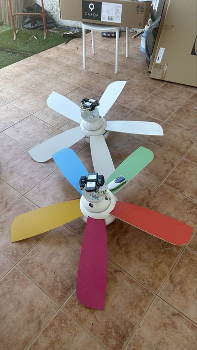 Ventoinhas de quarto com luz e contolo remoto