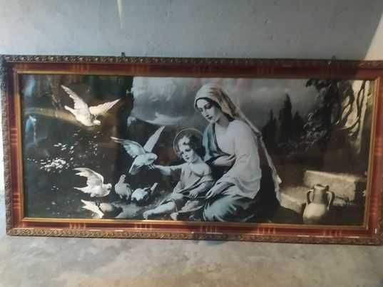Religijny Obraz Maryi z Jezuskiem
