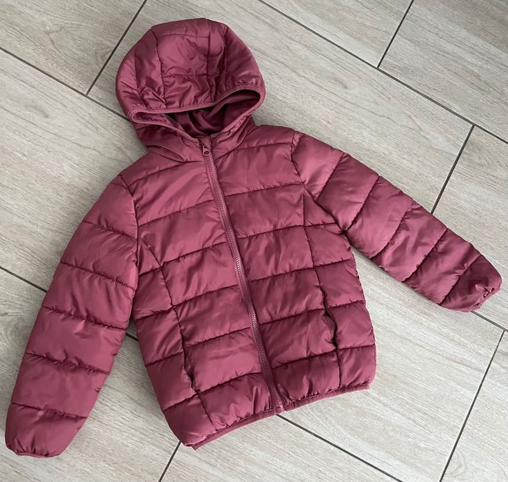 Дитяча демісезонна стьобана куртка для дівчинки Sinsay Темно-рожева